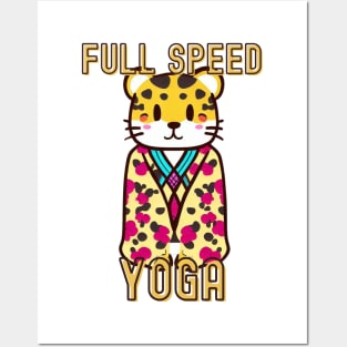 Cheetah yoga Posters and Art